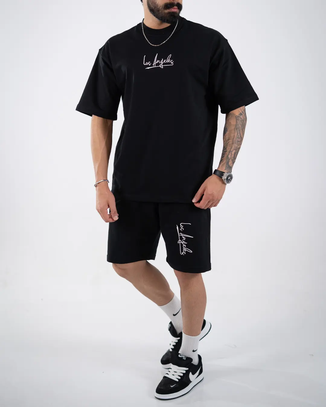 ست تیشرت و شلوارک گلدوزی-کد5222